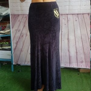 Wilfox White Label Black Velvet Skirt Sz SWilfox W